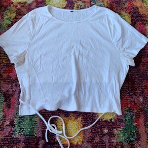 White Cropped T-Shirt